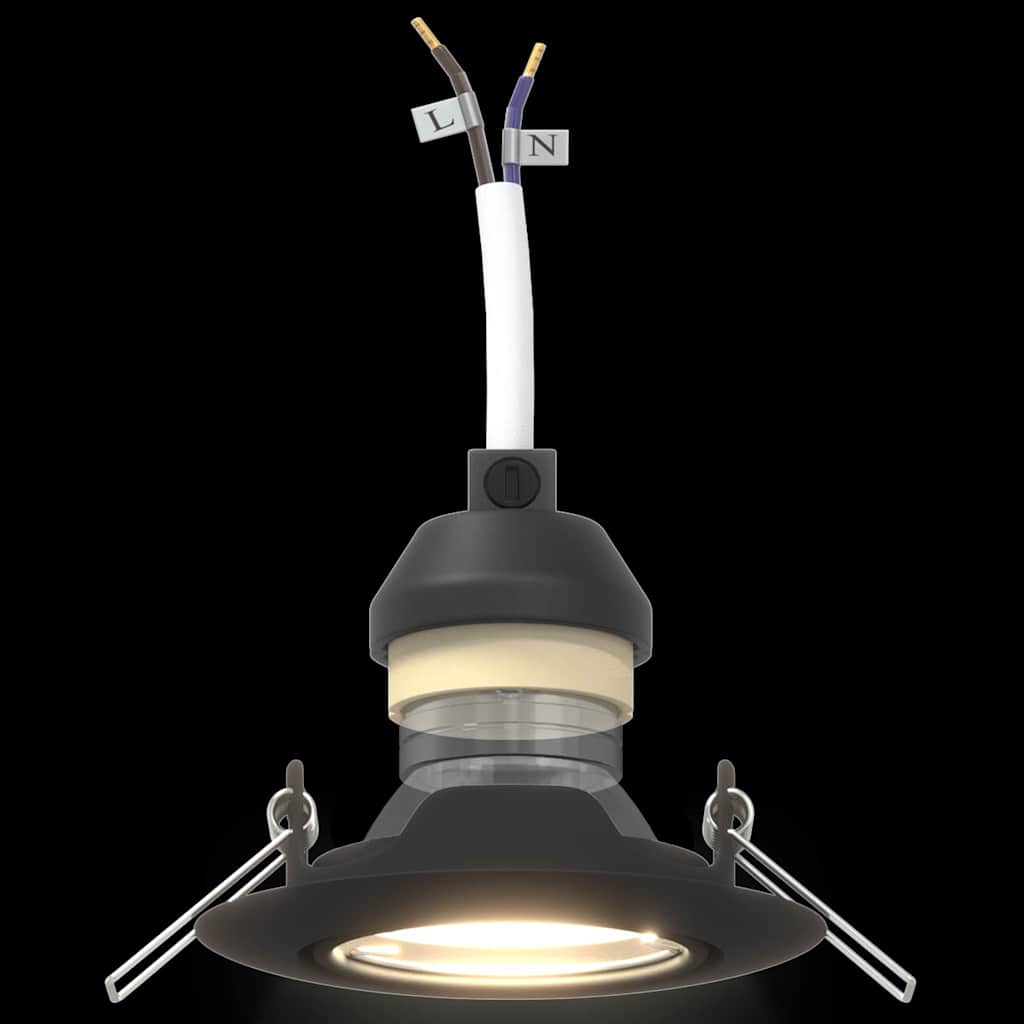 Paluni - Spotlights med strålkastare 24 pcs Svart 9 x 9 cm Metall