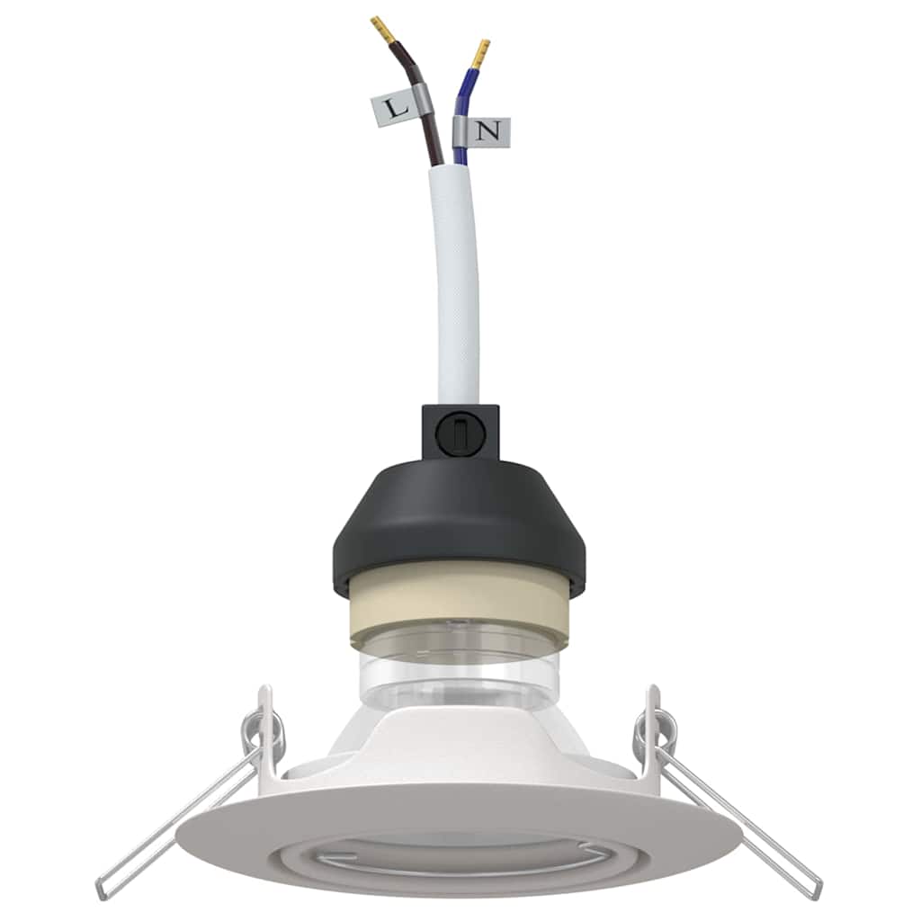 Dorello - Spotlights med strålkastare 6 pcs Vit 9 x 9 cm Metall