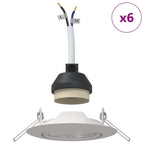 Dorello - Spotlights med strålkastare 6 pcs Vit 9 x 9 cm Metall