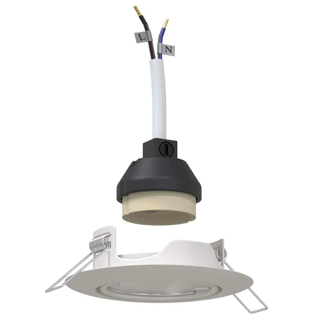 Selvion - Spotlights med strålkastare 24 pcs Vit 9 x 9 cm Metall