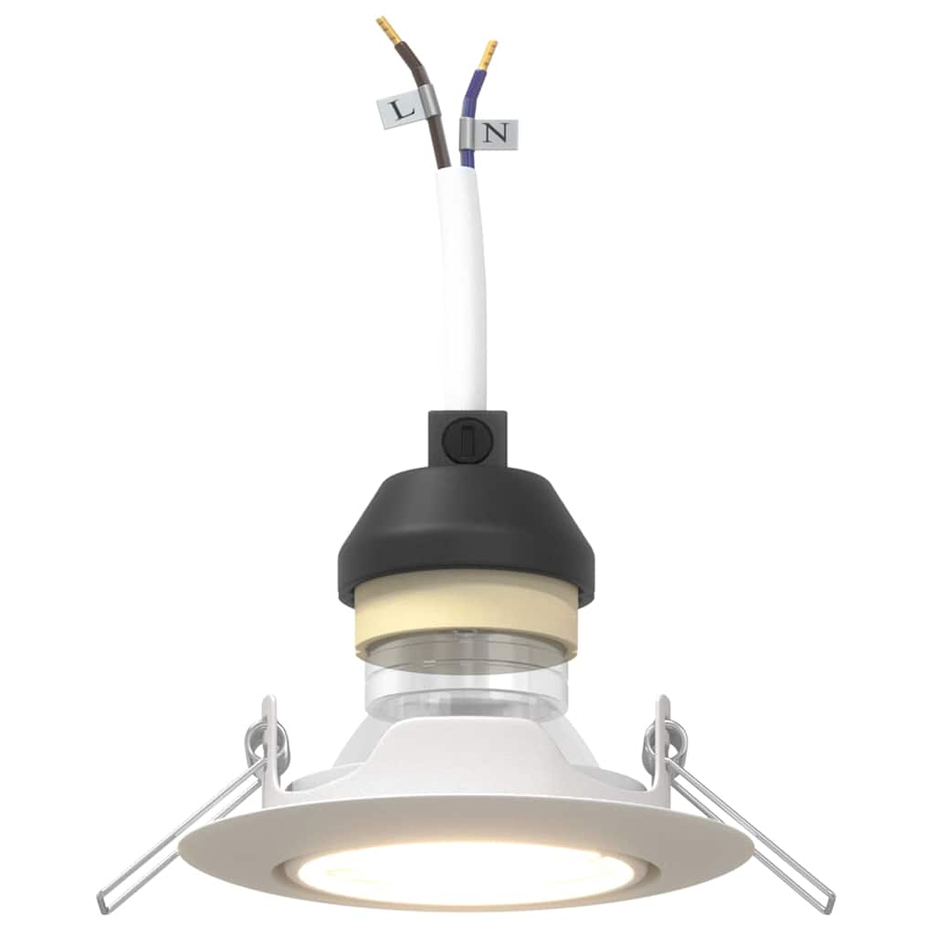 Selvion - Spotlights med strålkastare 24 pcs Vit 9 x 9 cm Metall