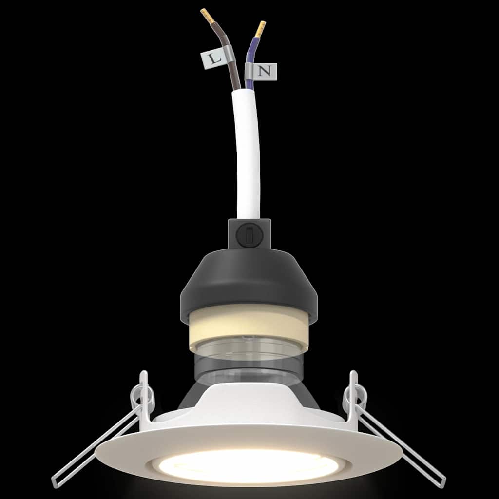 Selvion - Spotlights med strålkastare 24 pcs Vit 9 x 9 cm Metall