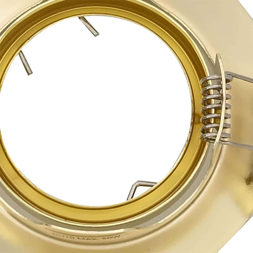 Velusia - Spotlights med strålkastare 6 pcs Guld 9 x 9 cm Metall