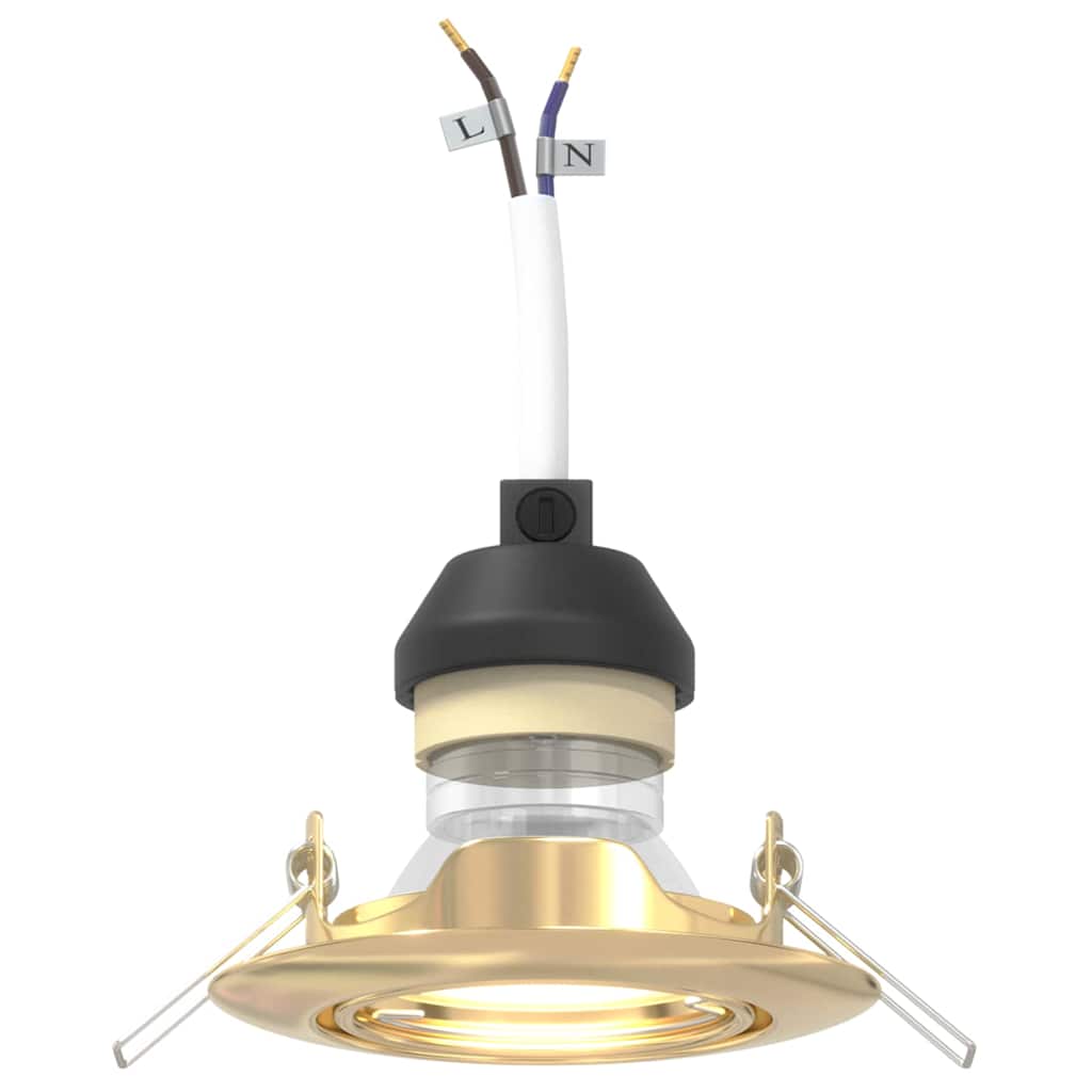 Velusia - Spotlights med strålkastare 6 pcs Guld 9 x 9 cm Metall