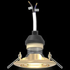 Velusia - Spotlights med strålkastare 6 pcs Guld 9 x 9 cm Metall