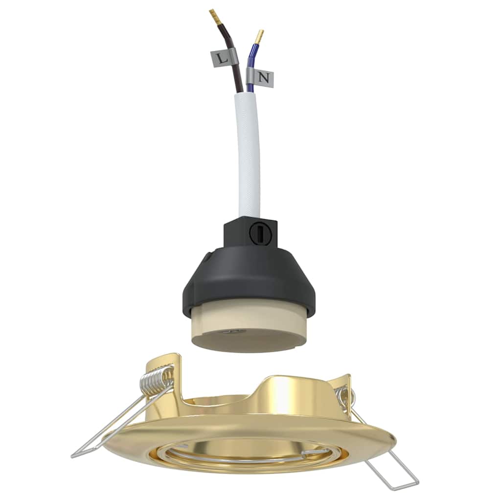 Gravilo - Spotlights med strålkastare 12 pcs Guld 9 x 9 cm Metall