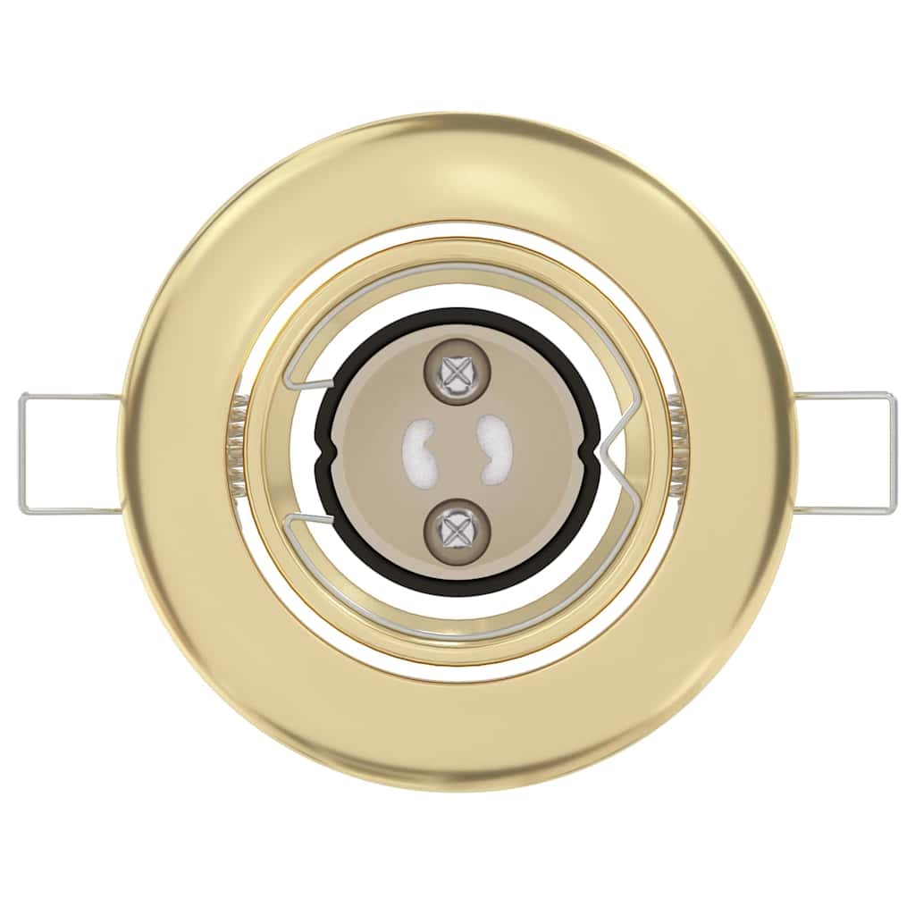 Gravilo - Spotlights med strålkastare 12 pcs Guld 9 x 9 cm Metall