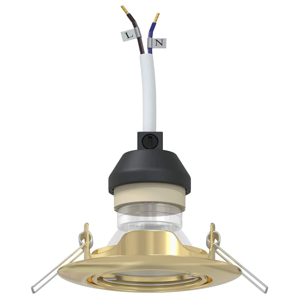 Gravilo - Spotlights med strålkastare 12 pcs Guld 9 x 9 cm Metall