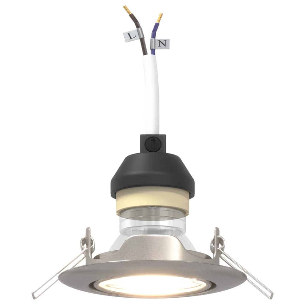 Lumessa - Spotlights med strålkastare 6 pcs Silver 9 x 9 cm Metall