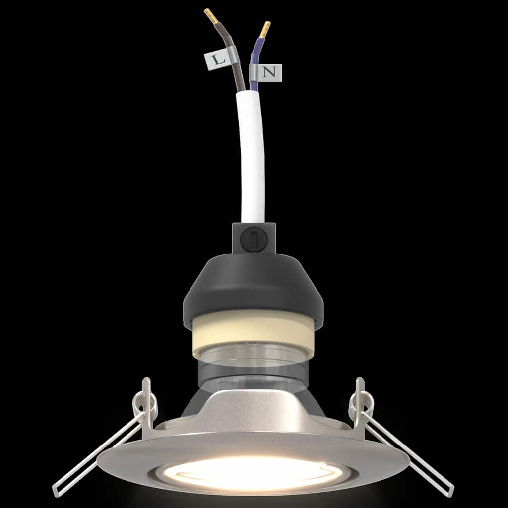 Timaro - Spotlights med strålkastare 24 pcs Silver 9 x 9 cm Metall