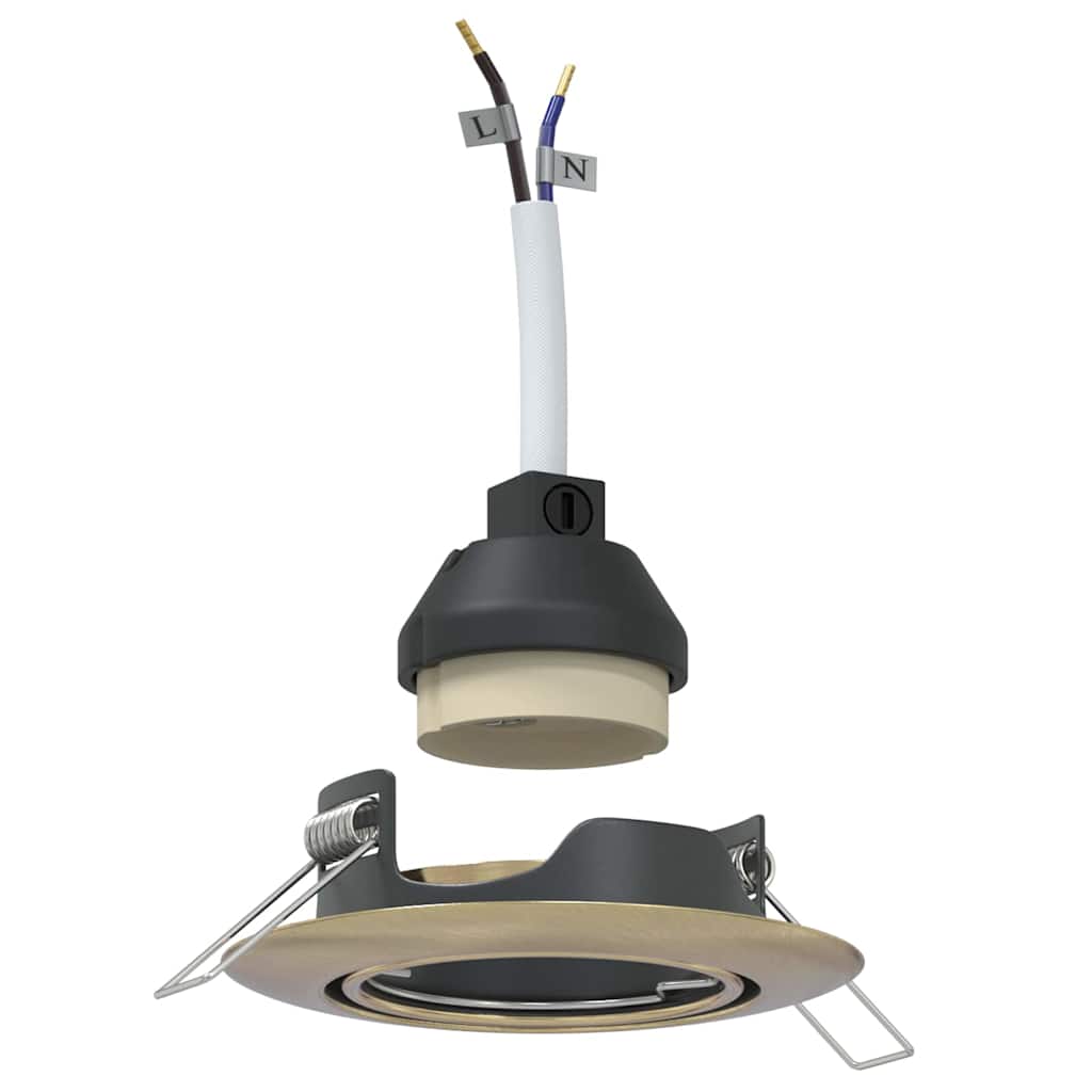 Parniva - Spotlights med strålkastare 24 pcs Mässing 9 x 9 cm Metall