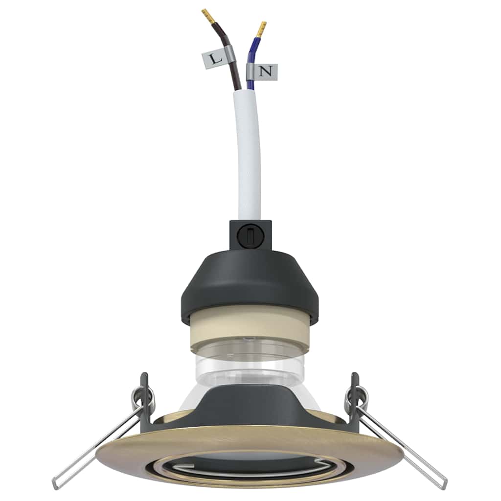 Parniva - Spotlights med strålkastare 24 pcs Mässing 9 x 9 cm Metall