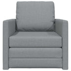 Bäddsoffa med kudde Ljusgrå 74 x 77 x 81 cm tyg