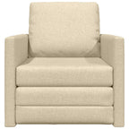 Bäddsoffa med kudde Kräm 74 x 77 x 81 cm tyg