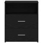 Delrinoir - Nattduksbord med låda Svart ek 50 x 32 x 60 cm Konstruerat trä