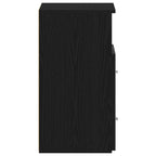 Delrinoir - Nattduksbord med låda Svart ek 50 x 32 x 60 cm Konstruerat trä