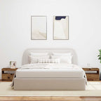 Varendi - Sängbord med LED-lampor gammalt trä 60x35x40cm konstruerat trä