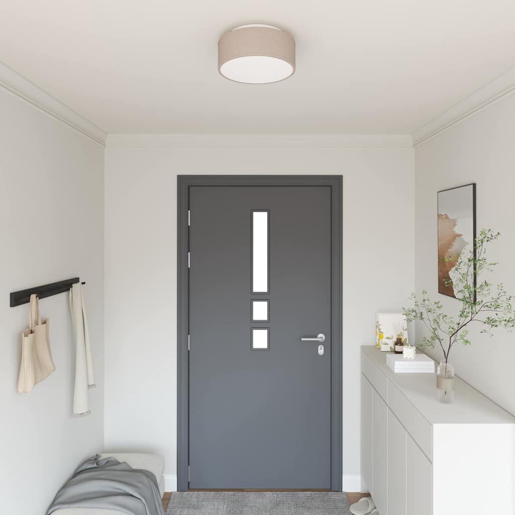 Fyvora - Taklampa Taupe 30 x 13.5 cm tyg