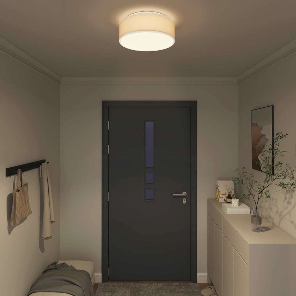 Zorelli - Taklampa Vit 38 x 13.5 cm tyg