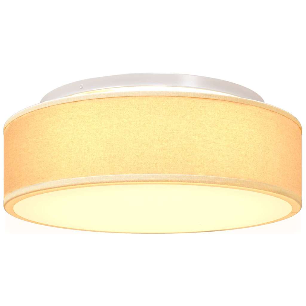 Zorelli - Taklampa Vit 38 x 13.5 cm tyg