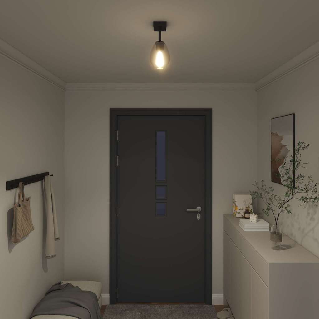 Finula - Takspotlight Svart 13 x 13 x 26 cm Glas och metall