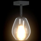 Finula - Takspotlight Svart 13 x 13 x 26 cm Glas och metall