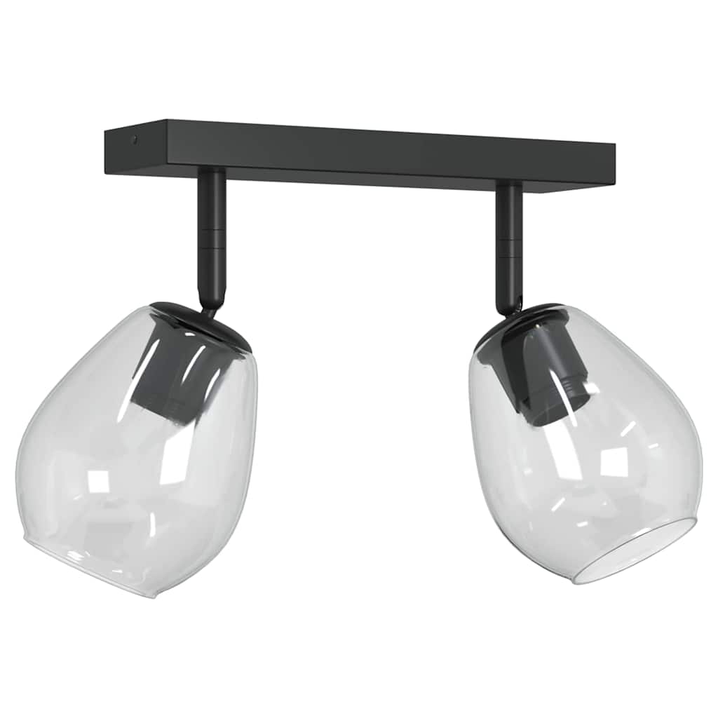 Arinova - Takspotlight Svart 33 x 13 x 26 cm Glas och metall
