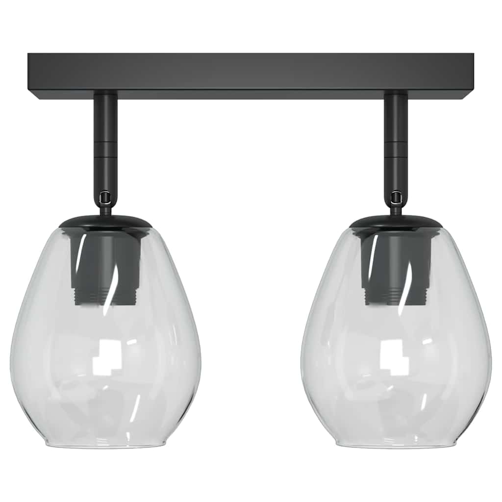 Arinova - Takspotlight Svart 33 x 13 x 26 cm Glas och metall