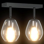 Arinova - Takspotlight Svart 33 x 13 x 26 cm Glas och metall