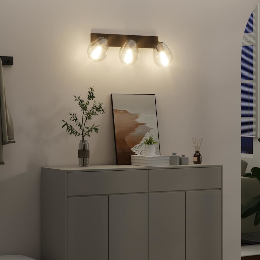 Lurevia - Takspotlight Svart 54 x 13 x 26 cm Glas och metall