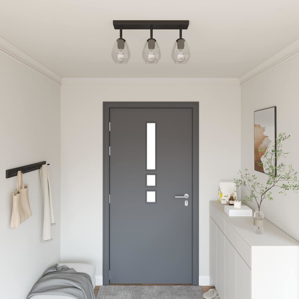 Lurevia - Takspotlight Svart 54 x 13 x 26 cm Glas och metall