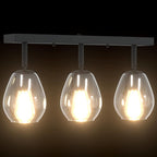 Lurevia - Takspotlight Svart 54 x 13 x 26 cm Glas och metall