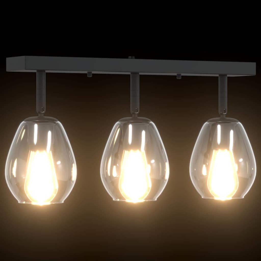 Lurevia - Takspotlight Svart 54 x 13 x 26 cm Glas och metall