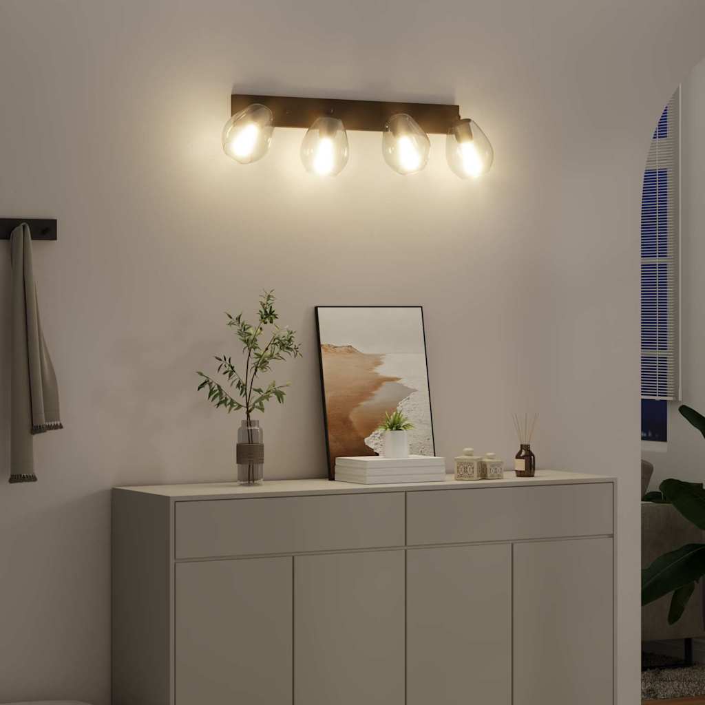 Odeni - Takspotlight Svart 70 x 13 x 26 cm Glas och metall