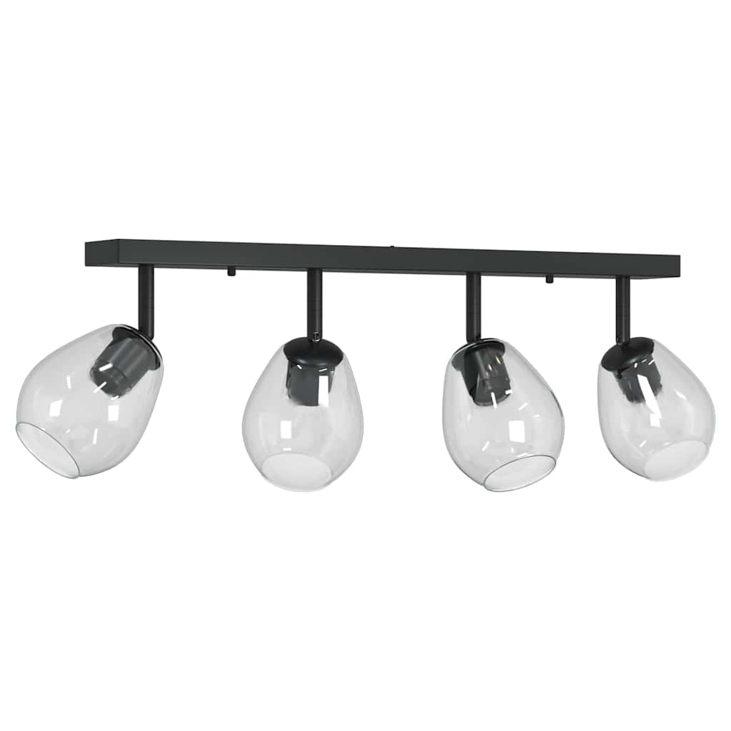 Odeni - Takspotlight Svart 70 x 13 x 26 cm Glas och metall