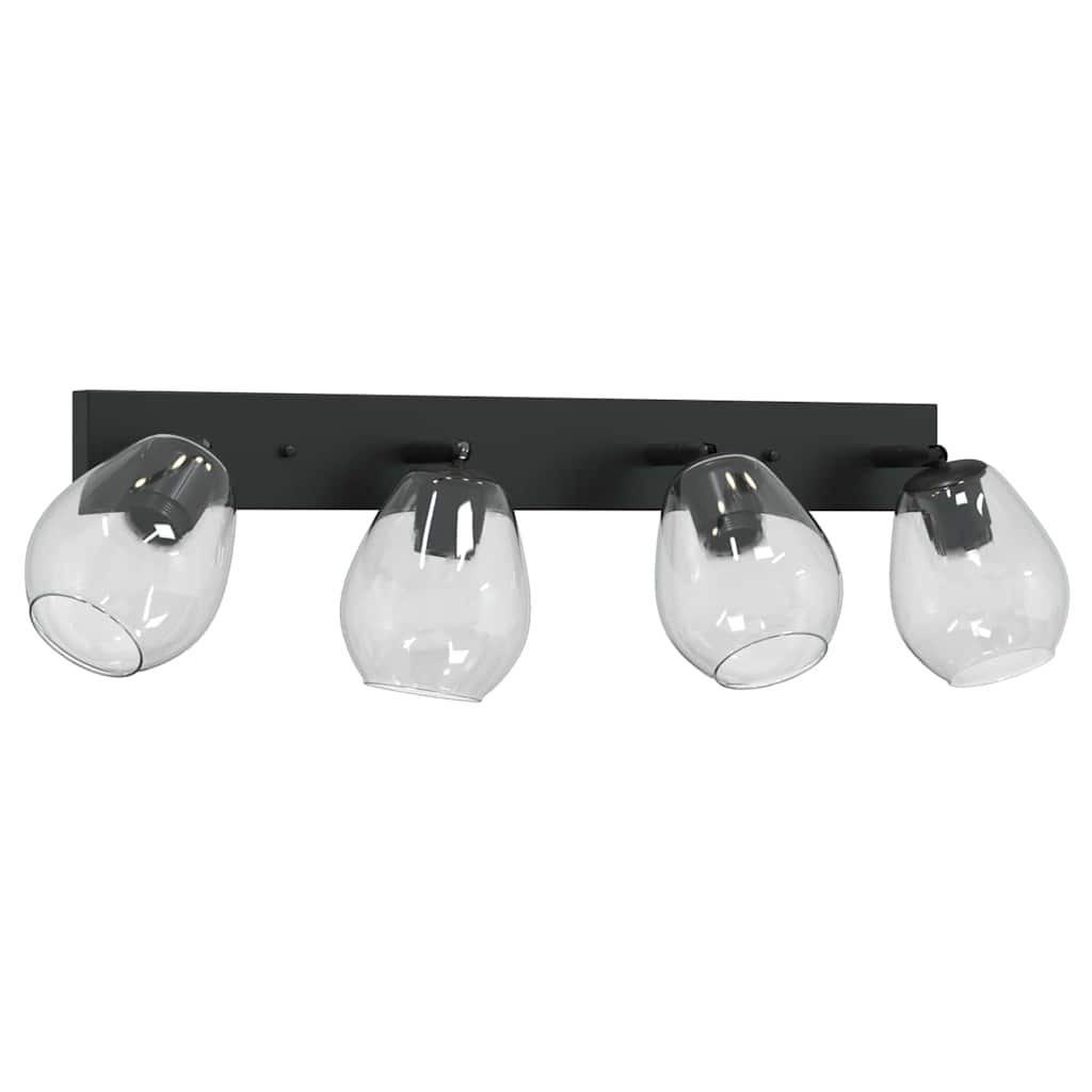 Odeni - Takspotlight Svart 70 x 13 x 26 cm Glas och metall