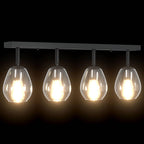 Odeni - Takspotlight Svart 70 x 13 x 26 cm Glas och metall