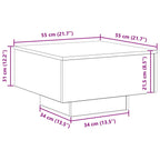 Alverson - Kaffeebord Artisan Ek 55 x 55 x 31 cm Konstruerat trä