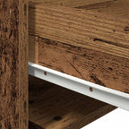 Ravlinoir - Väggmonterad sänggavel med låda med Gammalt trä 50 x 36 x 30 cm