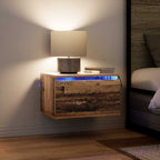 Ravlinoir - Väggmonterad sänggavel med låda med Gammalt trä 50 x 36 x 30 cm