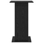 Barbord med hylla Svart Ek 60 x 60 x 100 cm Konstruerat trä