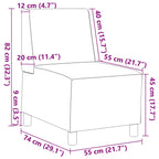 London – Modulsofa utan armstöd 3 pcs Mörkgrå 55 x 74 x 82 cm