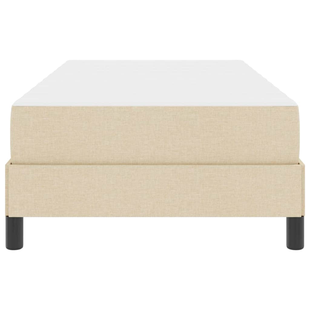 Bäddfjäder med madrass Kräm 80 x 200 cm tyg