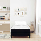 Bäddfjäder med madrass Svart 90 x 190 cm tyg