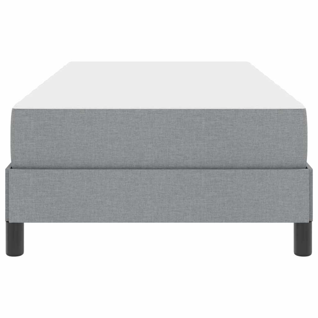 Bäddfjäder med madrass Ljusgrå 90 x 200 cm tyg