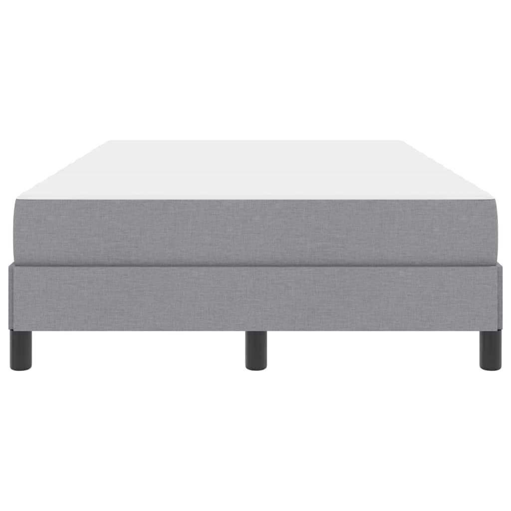 Bäddfjäder med madrass Ljusgrå 120 x 200 cm tyg