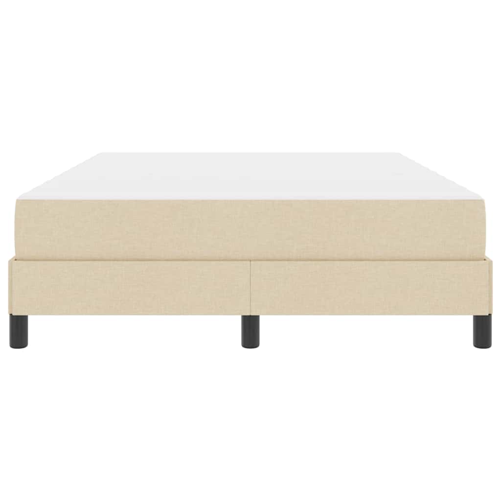 Bäddfjäder med madrass Kräm 140 x 200 cm tyg