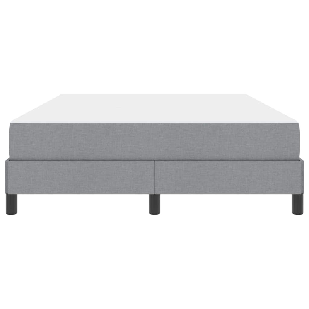 Bäddfjäder med madrass Ljusgrå 160 x 200 cm tyg