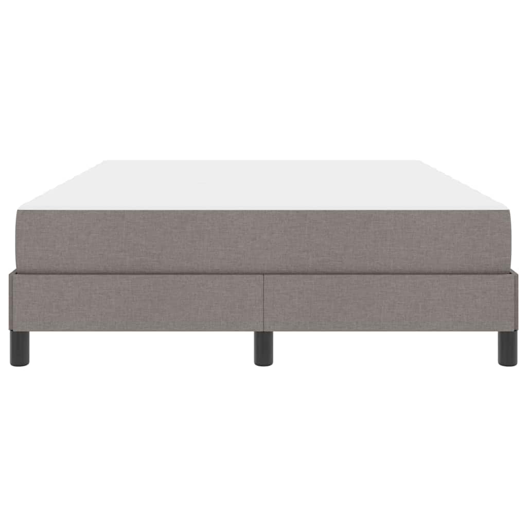 Bäddfjäder med madrass Taupe 160 x 200 cm tyg