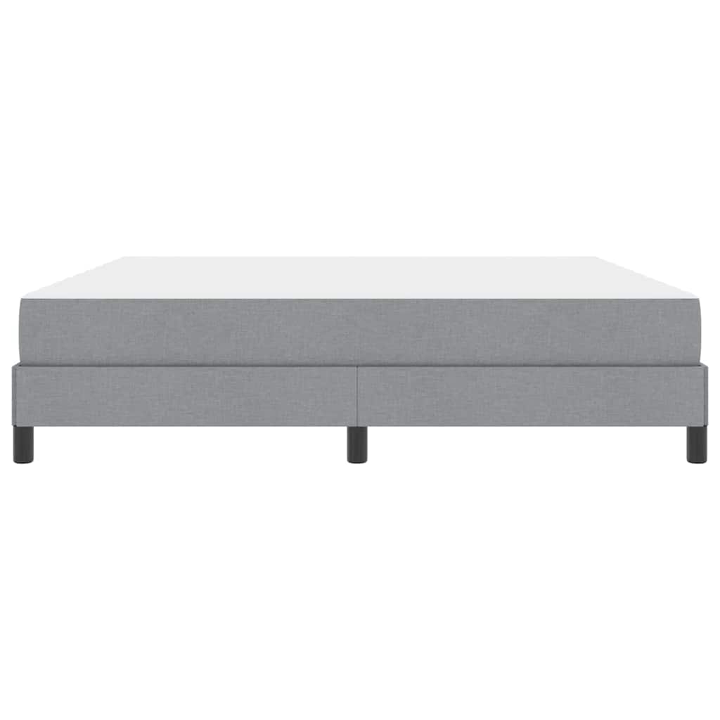 Bäddfjäder med madrass Ljusgrå 180 x 200 cm tyg